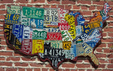 "Cutout" Style USA License Plate Map