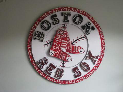 Boston Red Sox License Plate Logo