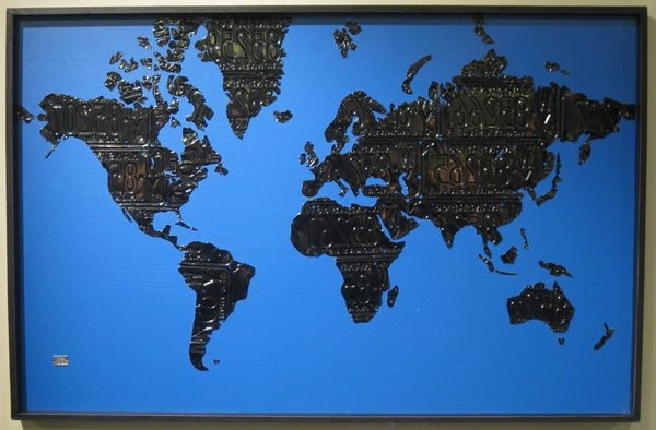 World Map in License Plates
