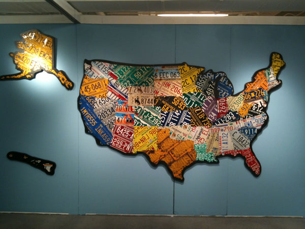 Large Scale USA License Plate Map