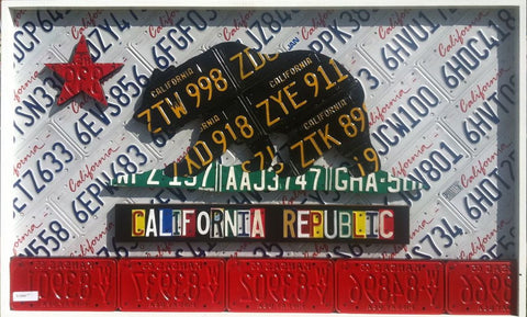 California State License Plate Flag